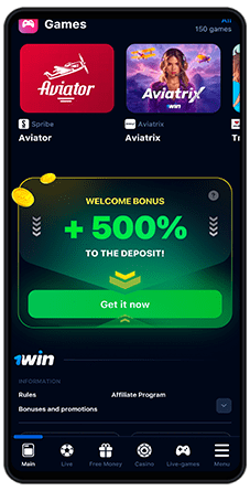 1win app welcome bonus