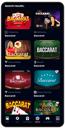 1win baccarat