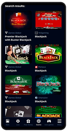 1win blackjack